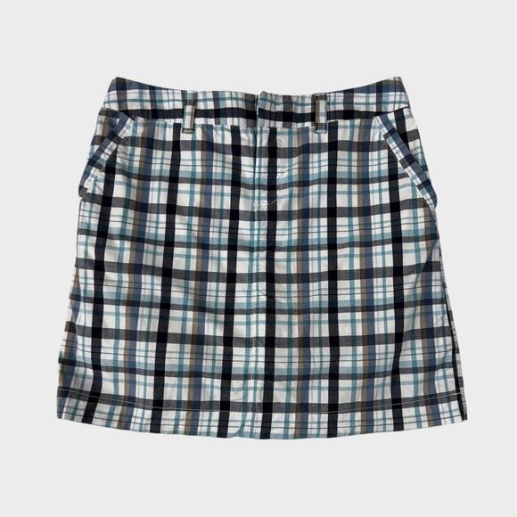 Sonoma Life Style Pants - Sonoma Life Style Womens Womens Size 8 Plaid Skort Blue White Black Gray